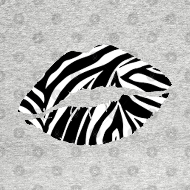 Sexy Wild Zebra Lips cool Animal Print Trendy Graphic gift by AbirAbd